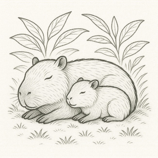 Capybara Coloring Page 5