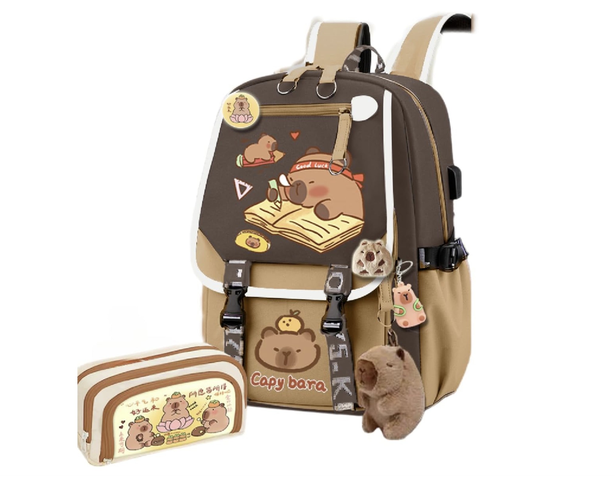 Capybara Backpack - Choose from a delightful array of capybara-themed patterns