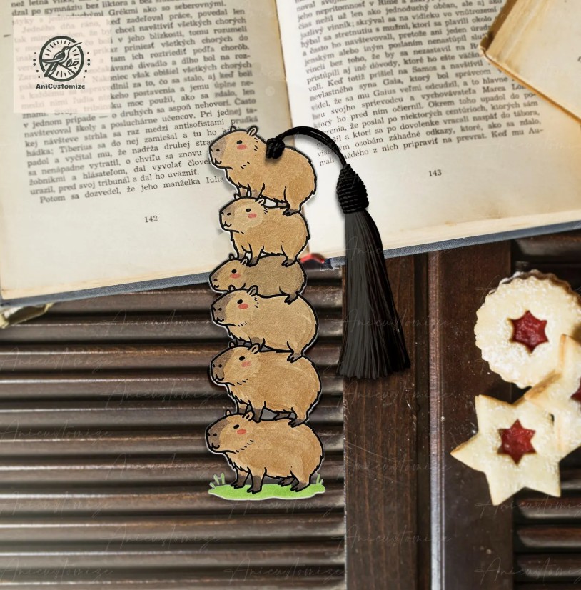 Stack of Capybara Bookmark