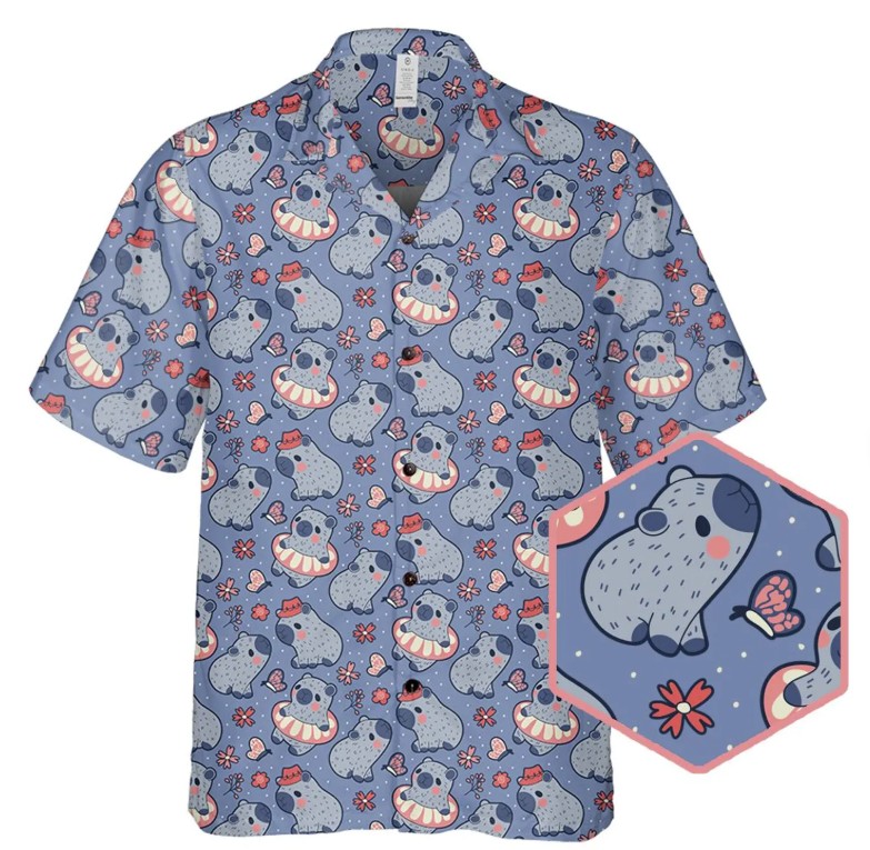 Capybara Hawaiian Shirt Chill Guy Meme