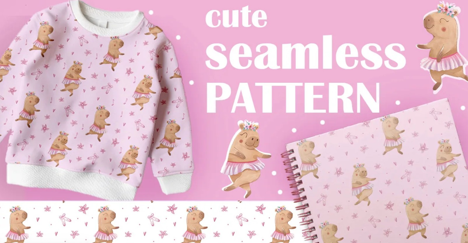 Seamless Capybara Pattern Design Service